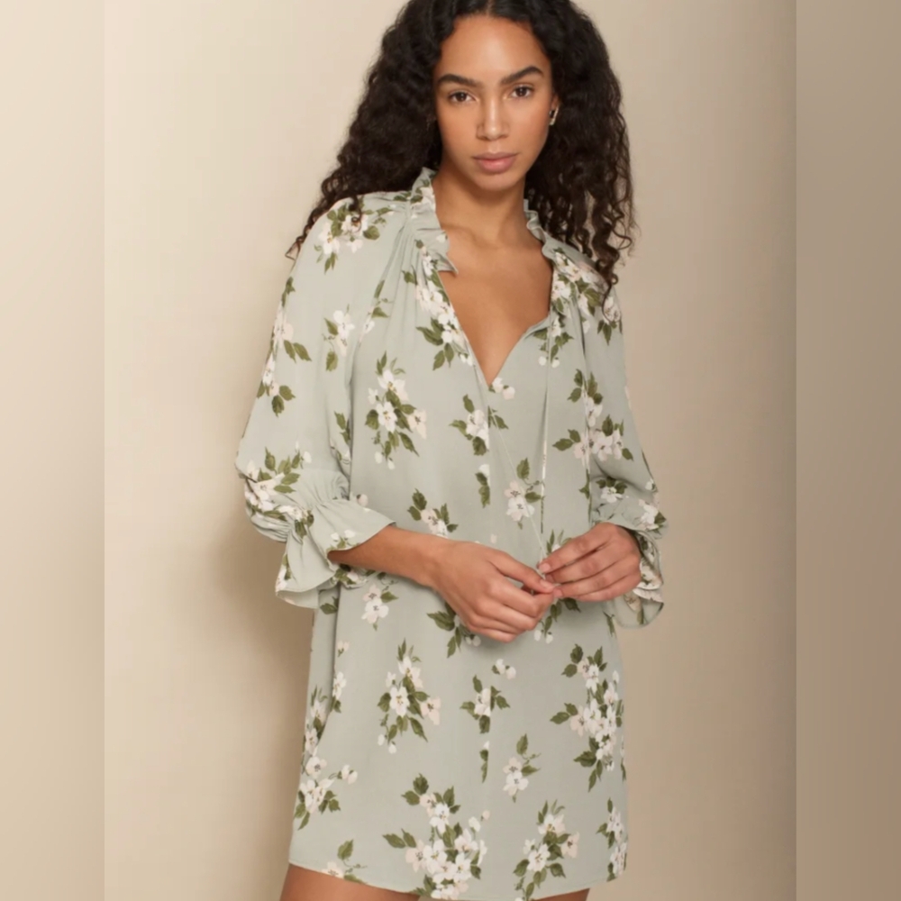 Reformation Adrienne Floral Shift Dress, Small